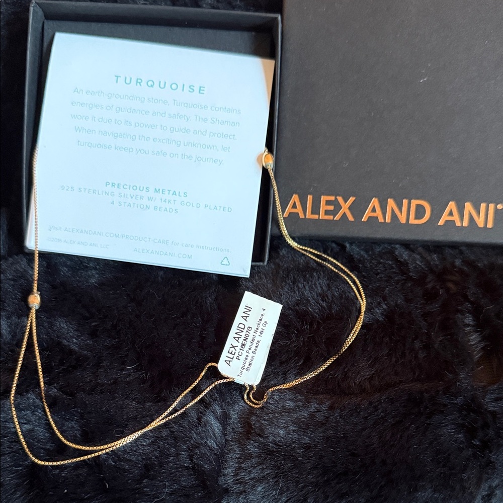 Alex and Ani Turquoise Crystal Necklace - Picture 3 of 3